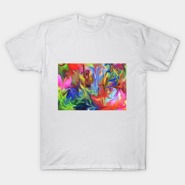 A girl playing holi T-Shirt by Darshan